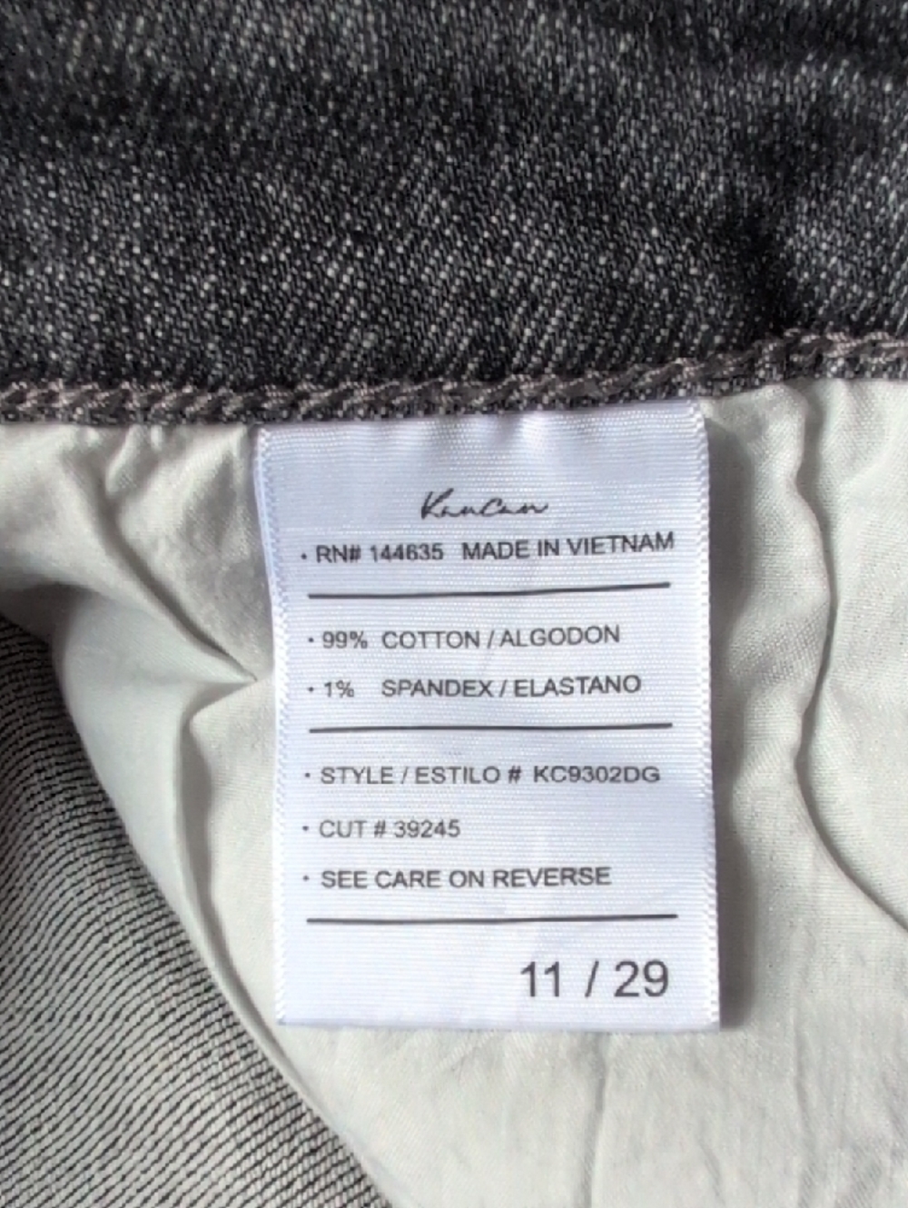 KanCan Straight Leg High-Rise Grunge Gray Black Wash 90's High Waisted Jeans - Picture 14 of 15